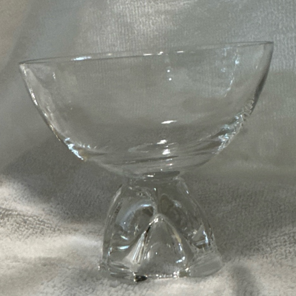Elegant Clear Glass Dessert Bowl\cocktail Midcentury modern Fostaria set of 6